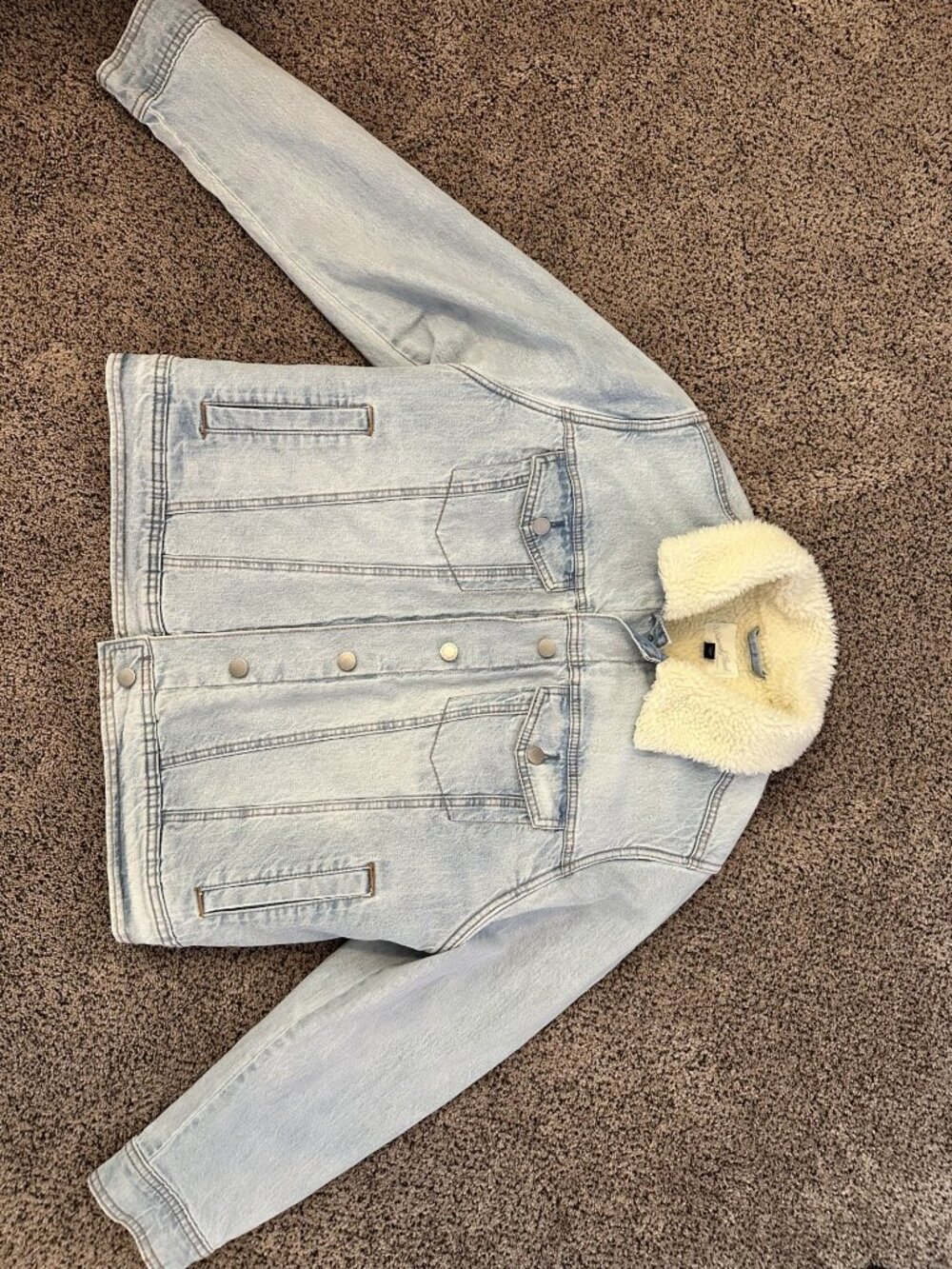 Universal Thread Denim Sherpa Jacket (Size XXL)